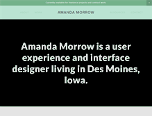 Tablet Screenshot of amandamorrow.com